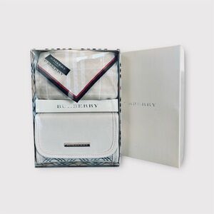 BURBERRY NWT Nova Check Cotton Handkerchief & Cosmetic Pouch Gift Set w/ Box